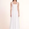 WELLS MAXI DRESS | WHITE -Staud Maxi Wells Dress White 00400 web