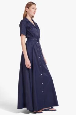MILLIE DRESS | NAVY -Staud Millie Dress Navy 01180 web