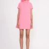 MINI ILANA DRESS | CORAL PINK -Staud Mini Ilana Dress Coral Pink 00576 web