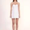 MINI LANDRY DRESS | WHITE -Staud Mini Landry Dress White 00654 web