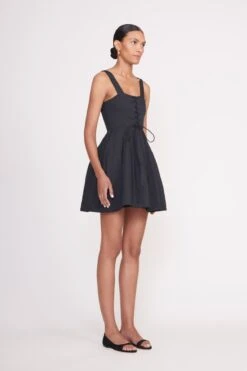 MINI SUTTON DRESS | BLACK -Staud Mini Sutton Dress Black 00533 web b7672aeb e8c0 483d a562 1bb7ffb4a321