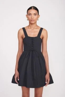 MINI SUTTON DRESS | BLACK -Staud Mini Sutton Dress Black 00540 web 7bca7cbc ad66 496e 907e 3e23254df83f