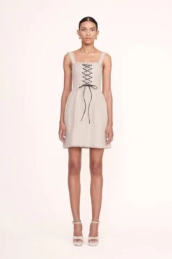 SOLANGE PLATFORM | NATURAL LINEN -Staud Mini Sutton Dress Natural 00503 web 2