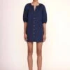 MINI VINCENT DRESS | NAVY 1 MINI VINCENT DRESS | NAVY -Staud Mini Vincent Dress Black 00489 web