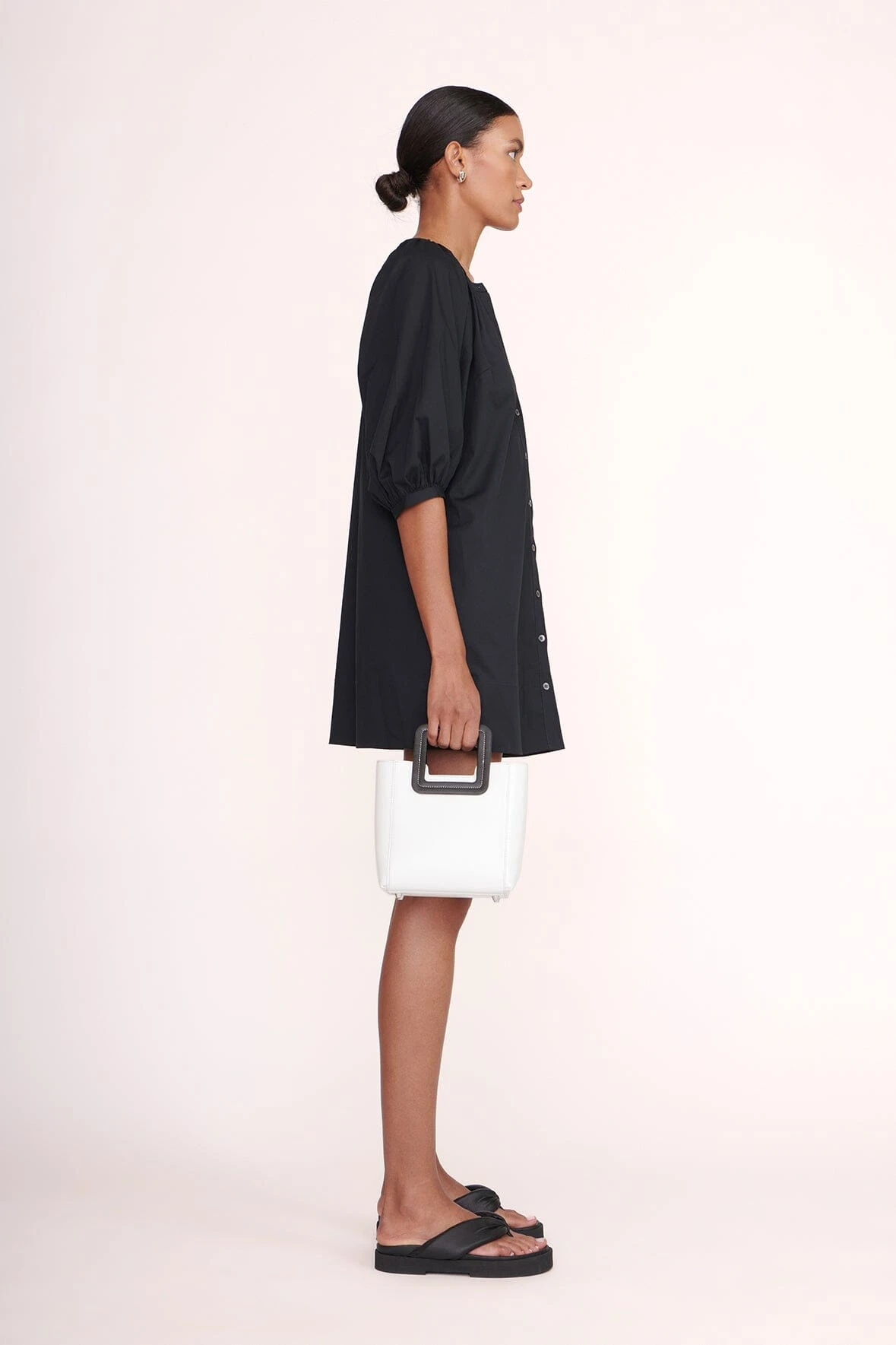 MINI SHIRLEY LEATHER BAG | WHITE BLACK 7 MINI SHIRLEY LEATHER BAG | WHITE BLACK - Image 5