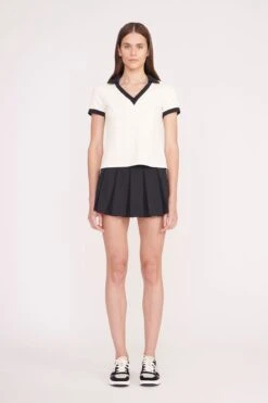 VOLLEY TOP | IVORY BLACK -Staud PickleBall 011 00662 edit web