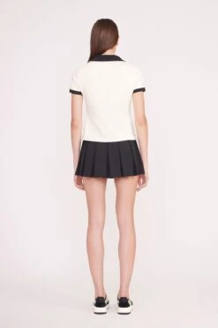 VOLLEY TOP | IVORY BLACK -Staud PickleBall 011 00674 edit web