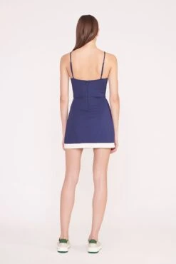 TOP SPIN DRESS | NAVY IVORY -Staud PickleBall 026 01402 edit web