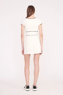 BACKSPIN DRESS | IVORY BLACK -Staud PickleBall 030 01616 edit web
