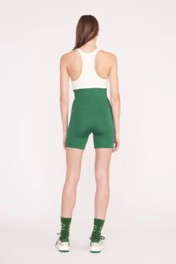 BOUNCE SHORT UNITARD | COURT GREEN IVORY -Staud PickleBall 031 01651 edit web