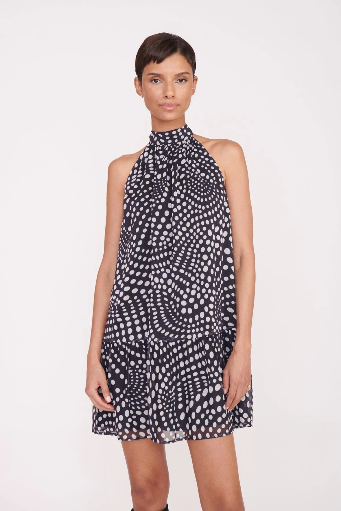 MARLOWE DRESS | BLACK WAVY DOT 4 MARLOWE DRESS | BLACK WAVY DOT - Image 2