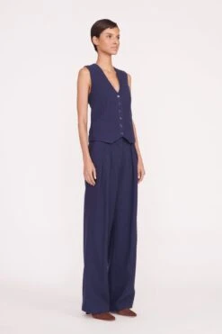 BRETT VEST | NAVY -Staud Pre Fall 021 00611 web