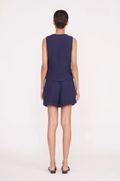 LUISA SHORT | NAVY SUITING -Staud Pre Fall 022 00676 web