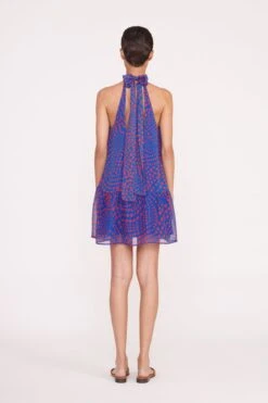 MARLOWE DRESS | LAPIS WAVY DOT 10 MARLOWE DRESS | LAPIS WAVY DOT -Staud Pre Fall 028 00905 web