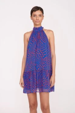 MARLOWE DRESS | LAPIS WAVY DOT 11 MARLOWE DRESS | LAPIS WAVY DOT -Staud Pre Fall 028 00912 web