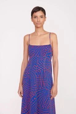 FLORENCE DRESS | LAPIS WAVY DOT -Staud Pre Fall 029 00930 web