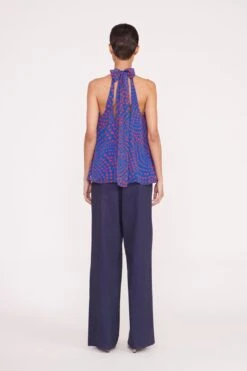 MARLOWE TOP | LAPIS WAVY DOT -Staud Pre Fall 030 00959 web