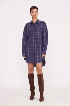 COLTON DRESS | NAVY PLAID