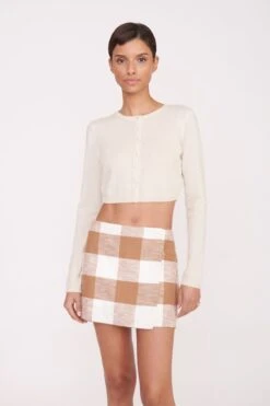 TOUR SKIRT | TOBACCO GINGHAM -Staud Pre Fall 038 01236 web