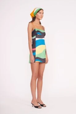 REMINGTON DRESS | MARBLE WAVE -Staud REMINGTON DRESS MARBLE WAVE BRIGITTE MULE BLACK 00150 2 web