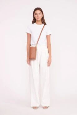 WATER BOTTLE BAG | TAN -Staud RENAME WHITE PANTS TSHIRT BAGS 02138 web