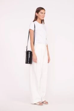 WATER BOTTLE BAG | BLACK -Staud RENAME WHITE PANTS TSHIRT BAGS 02151 web