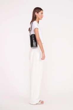 WATER BOTTLE BAG | BLACK -Staud RENAME WHITE PANTS TSHIRT BAGS 02170 web
