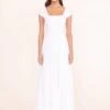 MAXI SHORT SLEEVE WELLS DRESS | WHITE -Staud RENAME WHITE DRESS BAGS 02013 web