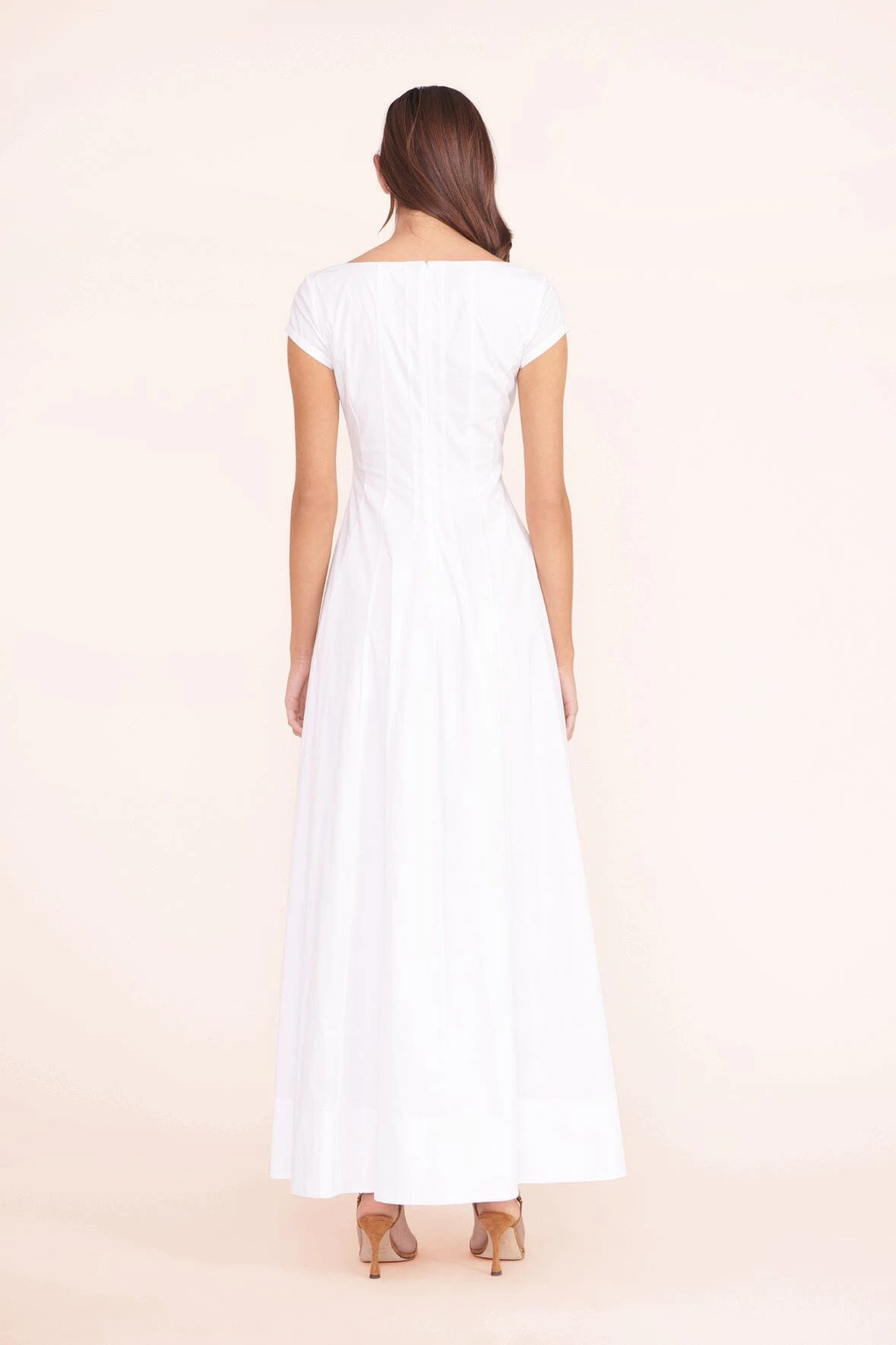 MAXI SHORT SLEEVE WELLS DRESS | WHITE 5 MAXI SHORT SLEEVE WELLS DRESS | WHITE - Image 3