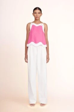 RENATA TOP | BLOSSOM WHITE -Staud Renata Top Blossom White Luisa Pant Ivory 02874 web