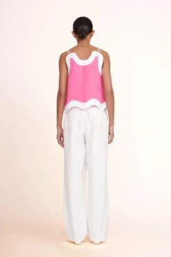 RENATA TOP | BLOSSOM WHITE -Staud Renata Top Blossom White Luisa Pant Ivory 02878 web