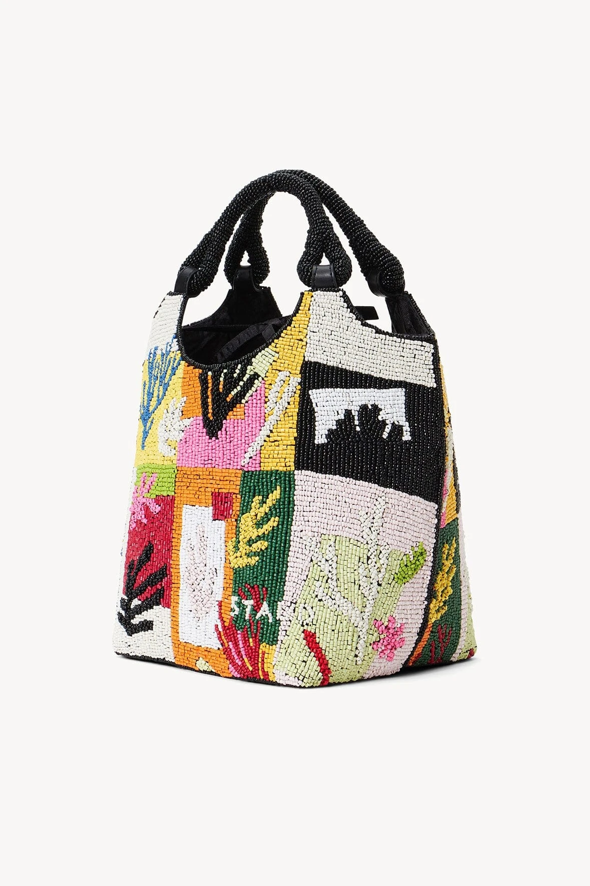 BEADED COTE BAG | CORAL PATCHWORK 4 BEADED COTE BAG | CORAL PATCHWORK - Image 2