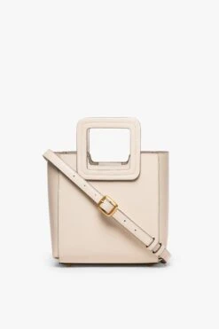 MINI SHIRLEY LEATHER BAG | CREAM 13 MINI SHIRLEY LEATHER BAG | CREAM -Staud STAUD MINI SHIRLEY CREAM CALF SPRING 21 2