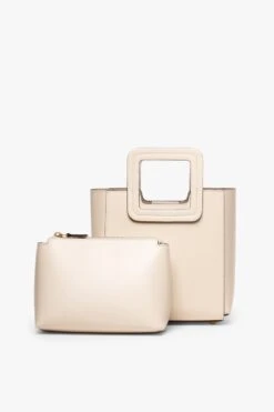 MINI SHIRLEY LEATHER BAG | CREAM 15 MINI SHIRLEY LEATHER BAG | CREAM -Staud STAUD MINI SHIRLEY CREAM CALF SPRING 21 3