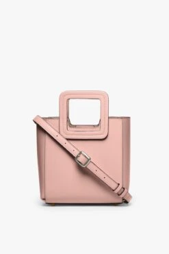 MINI SHIRLEY LEATHER BAG | DARK BLUSH