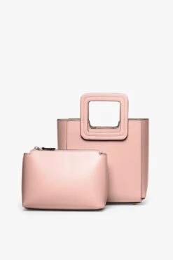 MINI SHIRLEY LEATHER BAG | DARK BLUSH -Staud STAUD MINI SHIRLEY DARK BLUSH CALF NAPPA SPRING 21 3
