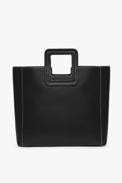 SHIRLEY LEATHER BAG | BLACK -Staud STAUD SHIRLEY BAG BLACK FALL19 1