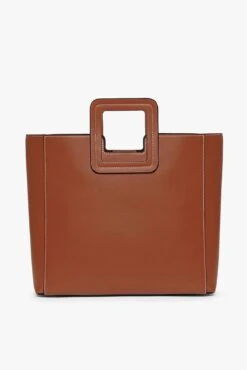SHIRLEY LEATHER BAG | SADDLE -Staud STAUD SHIRLEY BAG SADDLE FALL19 1