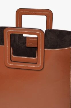SHIRLEY LEATHER BAG | SADDLE -Staud STAUD SHIRLEY BAG SADDLE FALL19 5