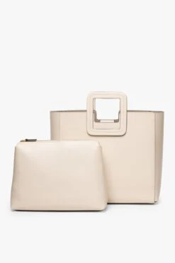 SHIRLEY LEATHER BAG | CREAM 14 SHIRLEY LEATHER BAG | CREAM -Staud STAUD SHIRLEY CREAM CALF SPRING 21 3