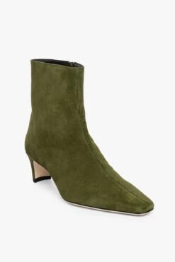 WALLY ANKLE BOOT | OLIVE SUEDE 13 WALLY ANKLE BOOT | OLIVE SUEDE -Staud STAUD WALLY ANKLE BOOT OLIVE SUEDE FALL ECOM 21 1