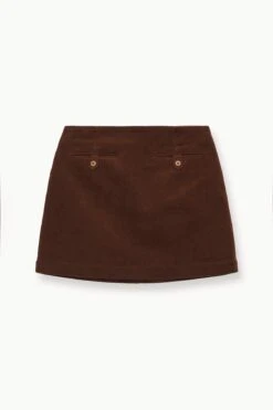 ANNETTE SKIRT | MAHOGANY -Staud STAUD ANNETTE SKIRT MAHOGANY FALL 23 ECOM 1 1