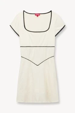 BACKSPIN DRESS | IVORY BLACK -Staud STAUD BACKSPIN DRESS IVORY BLACK SUPF 23 ECOM 1