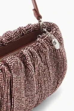 BEADED BEAN BAG | MAHOGANY -Staud STAUD BEADEDBEAN BAG MAHOGANY FALL 23 ECOM 5