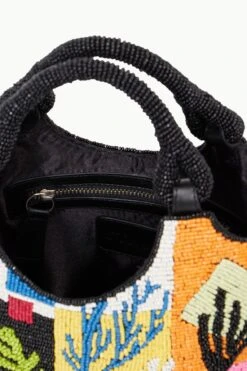 BEADED COTE BAG | CORAL PATCHWORK 10 BEADED COTE BAG | CORAL PATCHWORK -Staud STAUD BEADEDCOTE BAG CORALPATCHWORK SUPF 23 ECOM 3