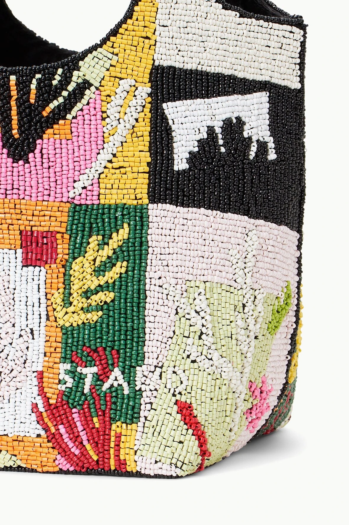 BEADED COTE BAG | CORAL PATCHWORK 6 BEADED COTE BAG | CORAL PATCHWORK - Image 4