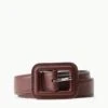 JEANS BELT | MAHOGANY -Staud STAUD BELT BELT BROWN SPRING 23 ECOM 1