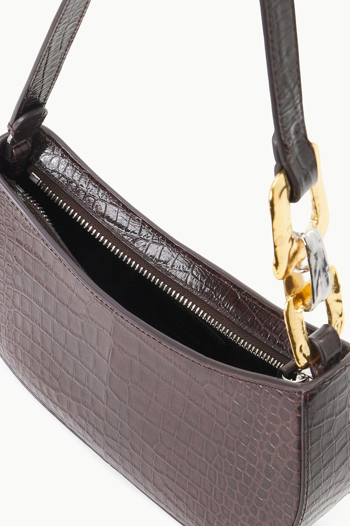 BRADY SHOULDER BAG | ESPRESSO CROC EMBOSSED 9 BRADY SHOULDER BAG | ESPRESSO CROC EMBOSSED - Image 7