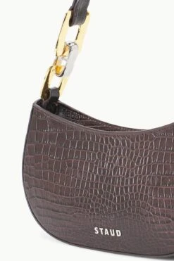 BRADY SHOULDER BAG | ESPRESSO CROC EMBOSSED 14 BRADY SHOULDER BAG | ESPRESSO CROC EMBOSSED -Staud STAUD BRADY SHOULDERBAG ESPRESSO FALL 23 ECOM 4