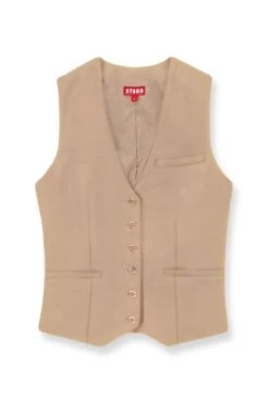 BRETT VEST | CAMEL -Staud STAUD BRETT VEST NAVY SUPF 23 ECOM 1 2 camel web